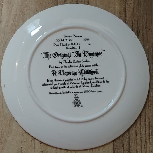 Royal Doulton "In Disgrace" from Collectors Plate Series "A Victorian Childhood" - Picture 2 of 3